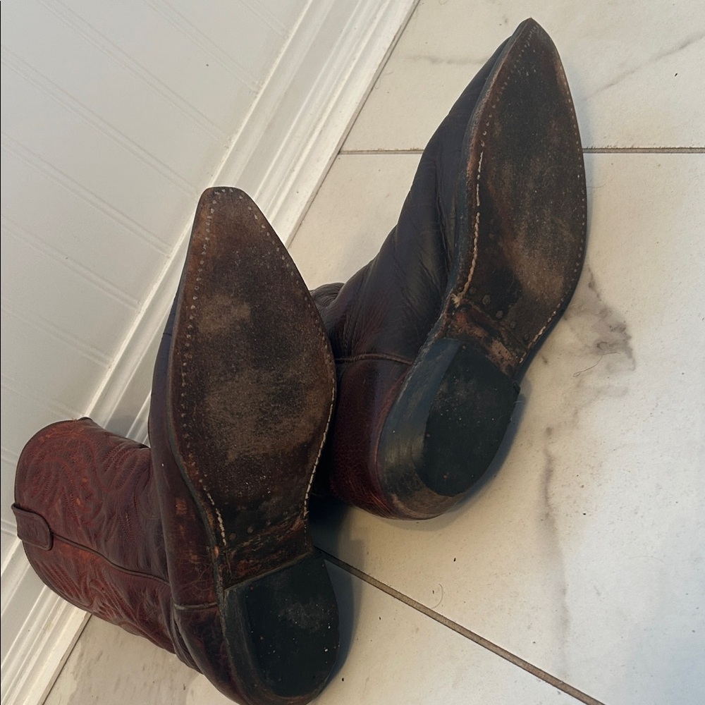 Men's Sancho Size 10 Brown Leather Western Boots - Picture 4 of 9
